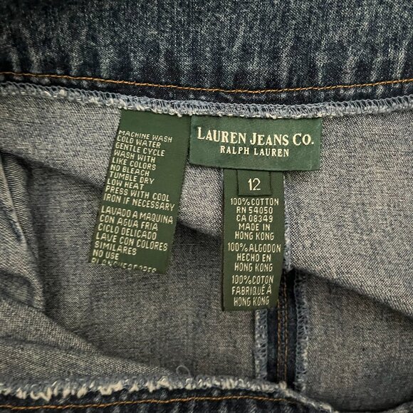 Ralph Lauren Jeans Co. Vintage Long Jean Skirt New Dead Stock size 12 - Picture 3 of 5